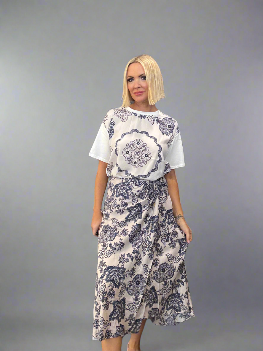 Indie Skirt - Bone Multi