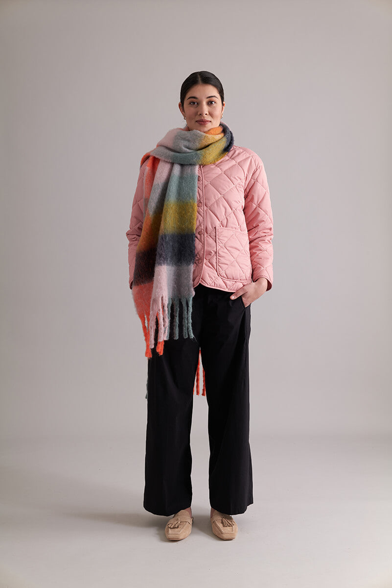 Tic Tac Toe Jacket - Chintz Pink