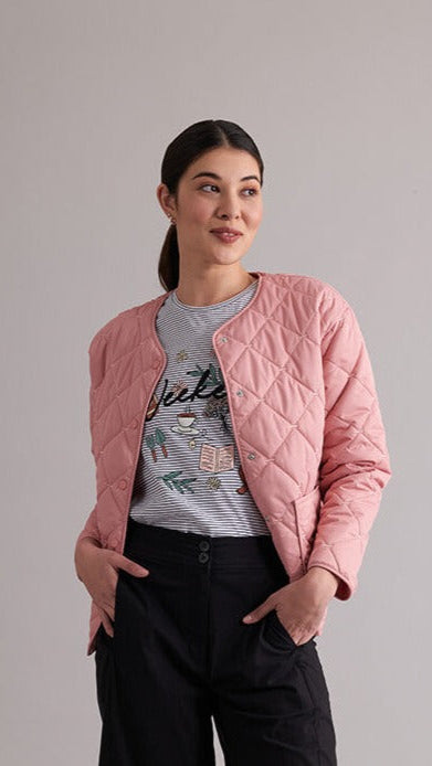 Tic Tac Toe Jacket - Chintz Pink