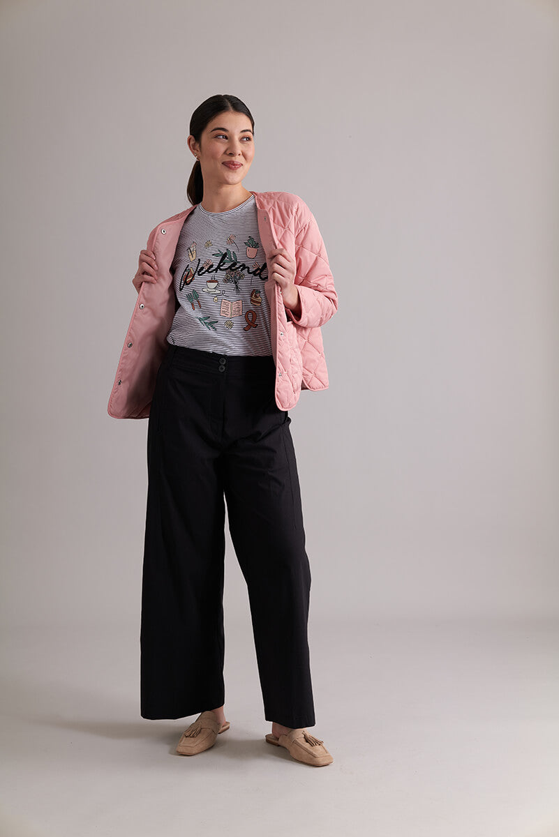 Tic Tac Toe Jacket - Chintz Pink