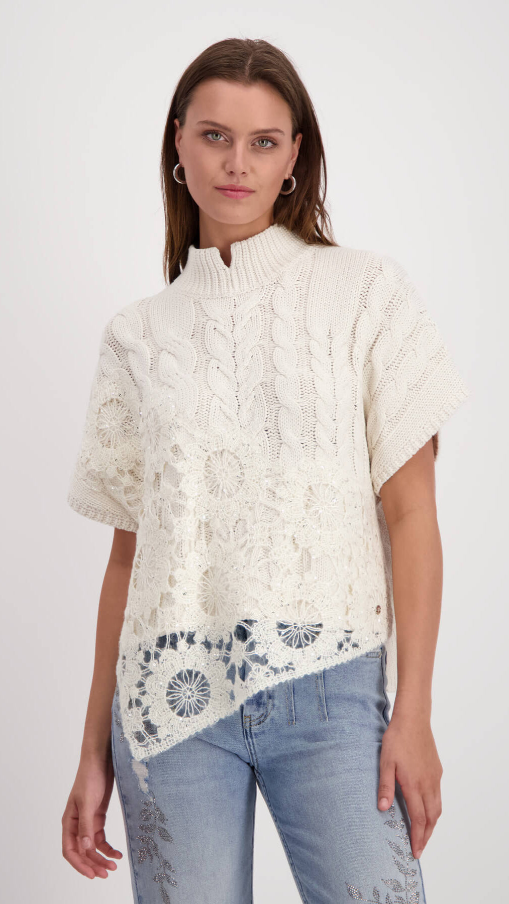 Sand Shell Stand Up Pullover - Sand Size 10