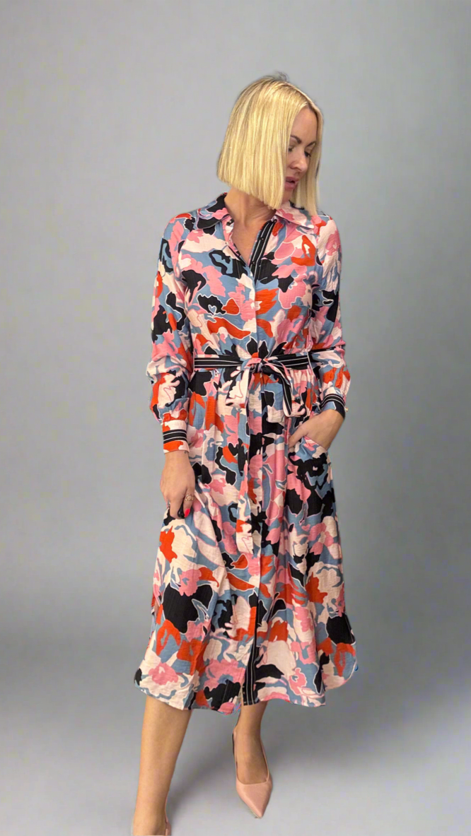 On The Shirt Dress - Neopolitan