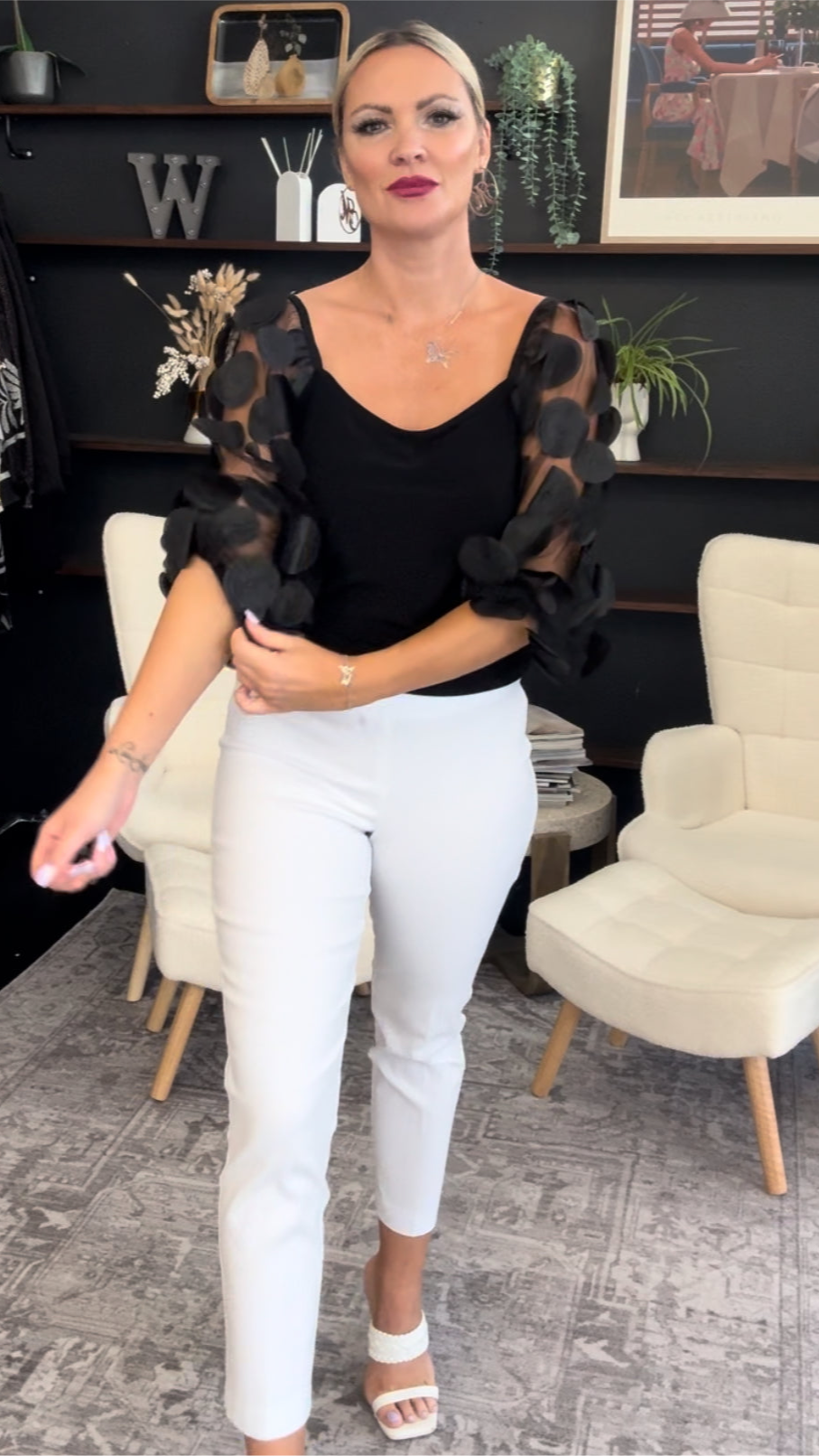 Essential Textured Jacquard Crop Pull On - Vanilla - 251256