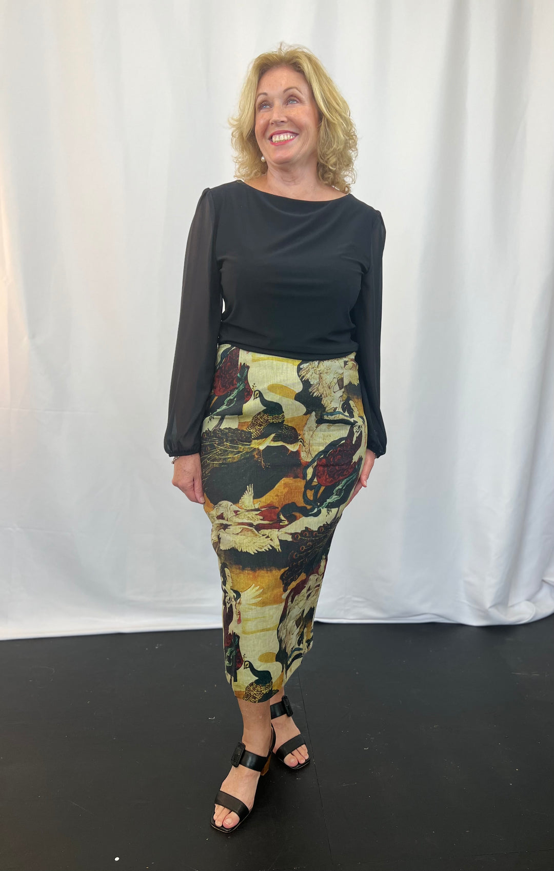 Geisha and Swans Madmen Skirt Size 8/10