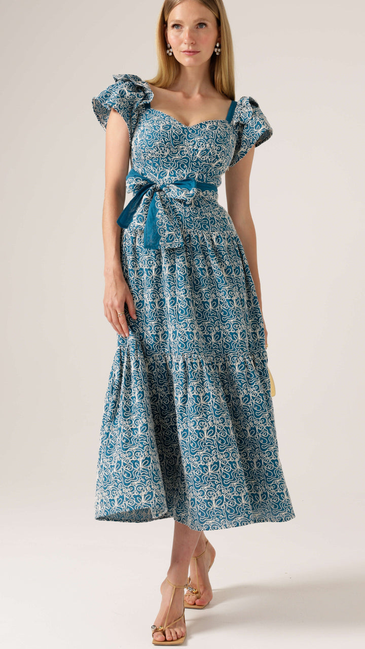 Blue Wing Maxi Dress