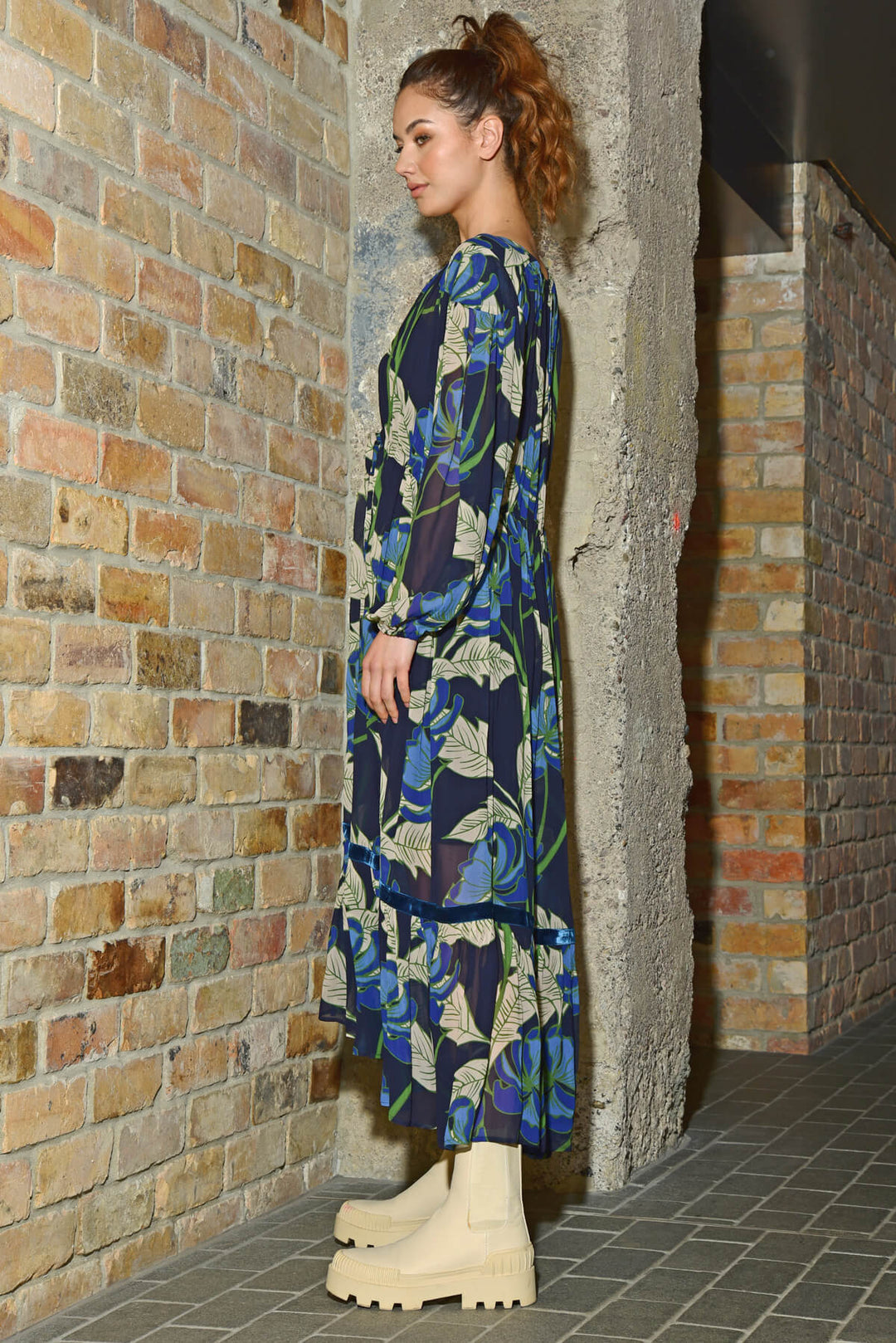 Get A Bloom Maxi Dress - Navy -Cooper Size XXL