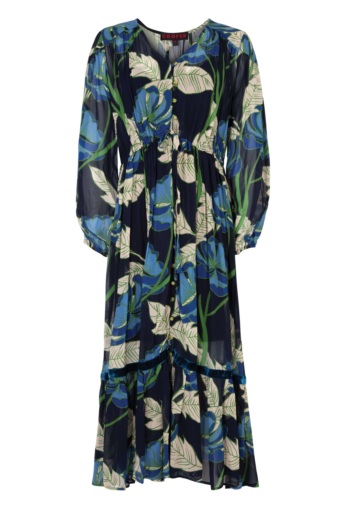 Get A Bloom Maxi Dress - Navy -Cooper Size XXL