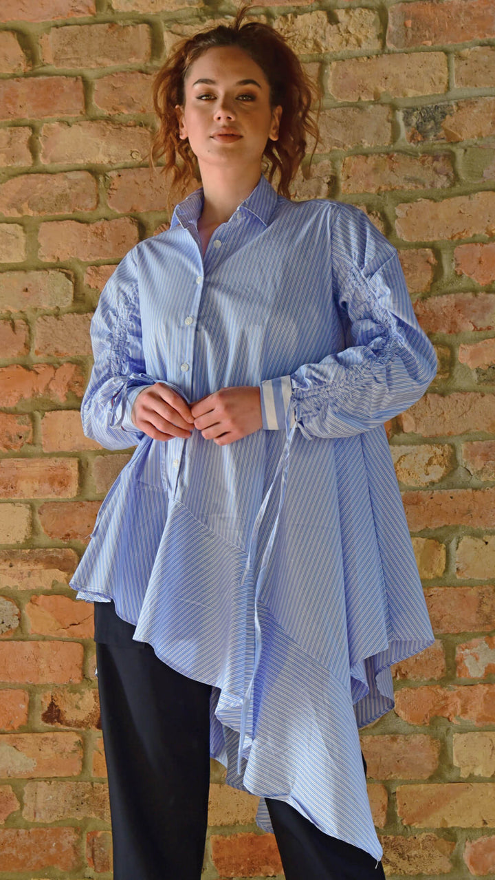 Let's Sleeve This Town - Blue Stripe - Cooper Size L