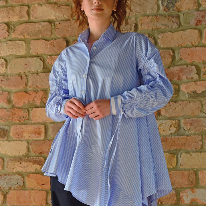 Let's Sleeve This Town - Blue Stripe - Cooper Size L