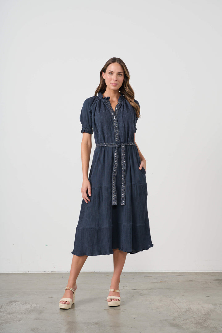 Self Coloured Embroidery & Belt