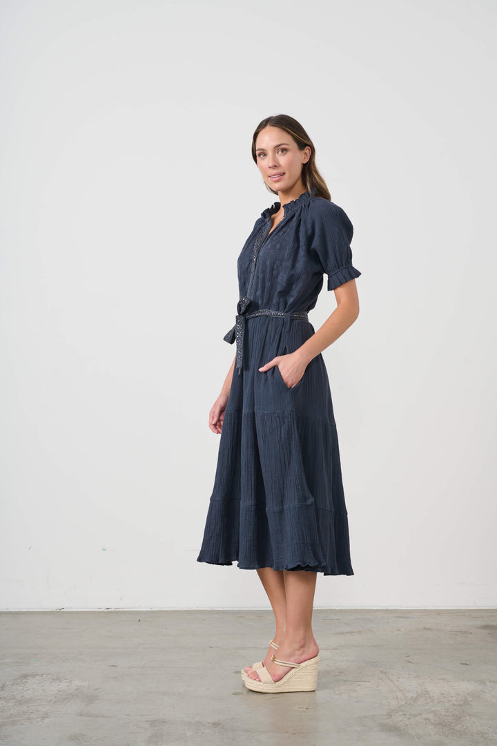 Self Coloured Embroidery & Belt