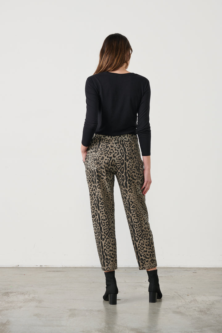 Animal Khaki Crop Pant