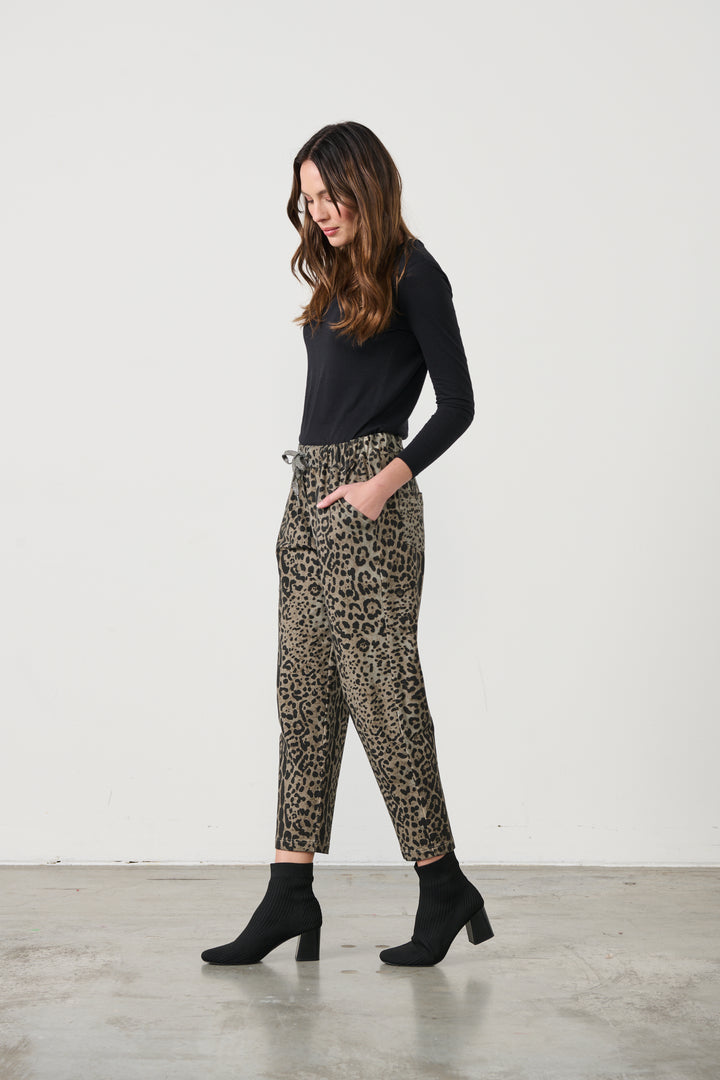 Animal Khaki Crop Pant