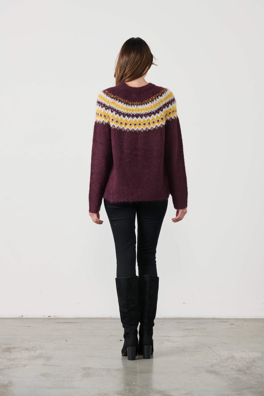 Zig Zag Jumper - Plum