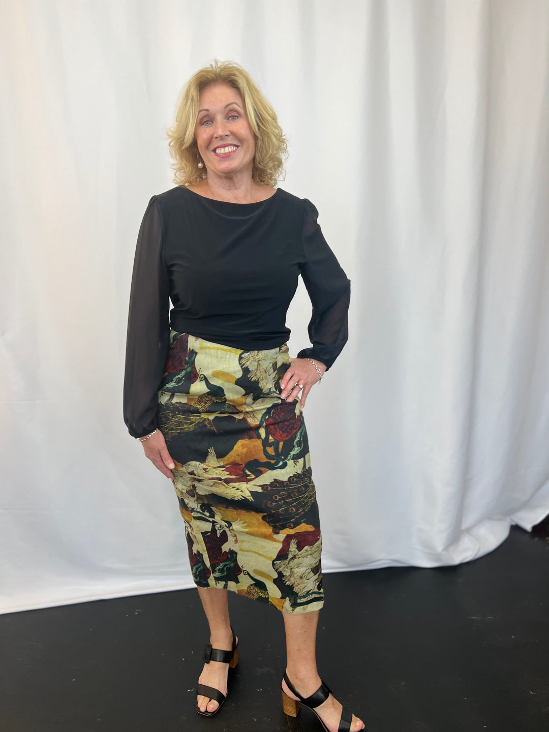 Geisha and Swans Madmen Skirt Size 8/10