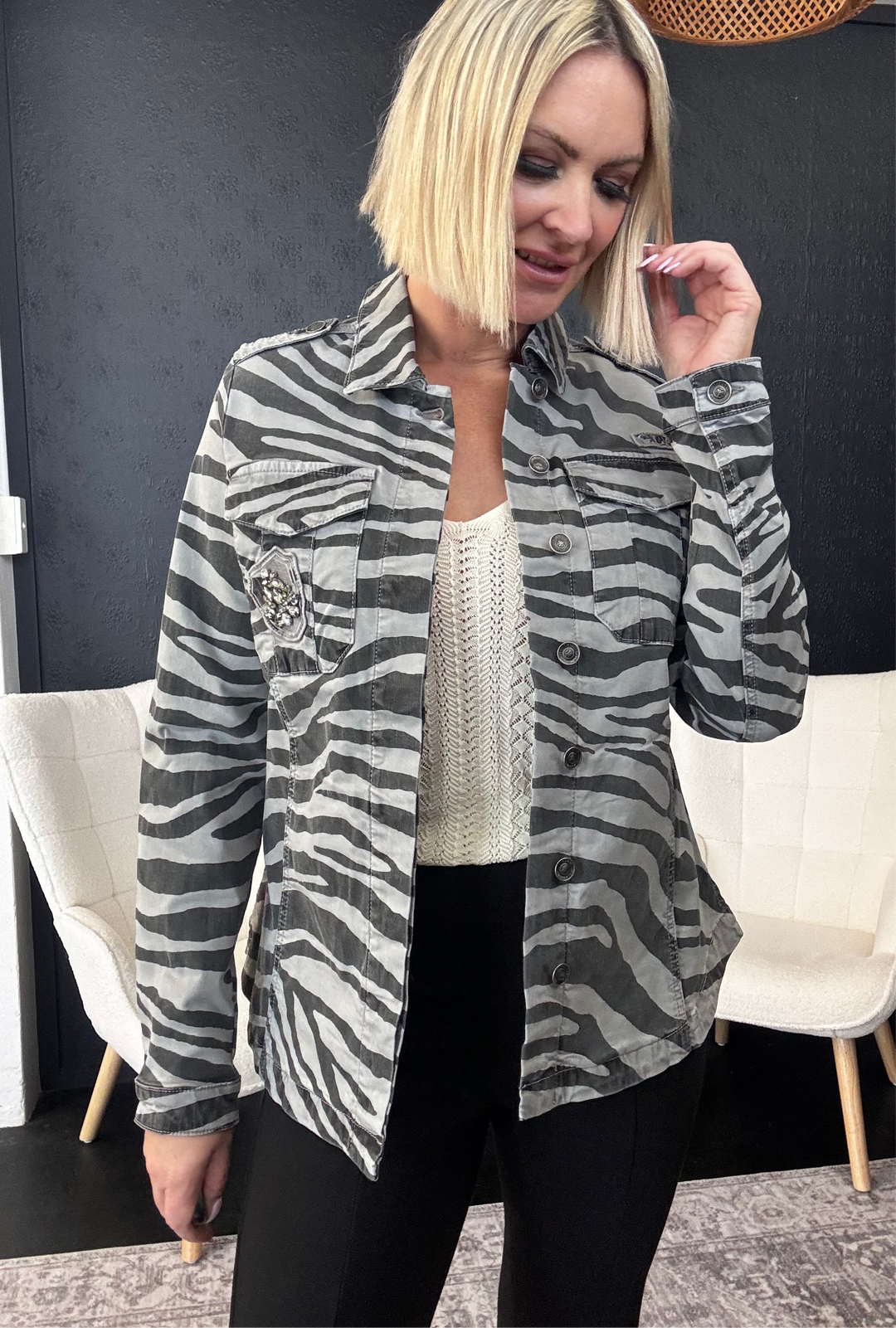 Shirt Collar Jacket - Steel