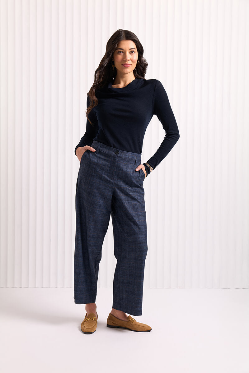 Match Maker Pant - Dark Blue Check