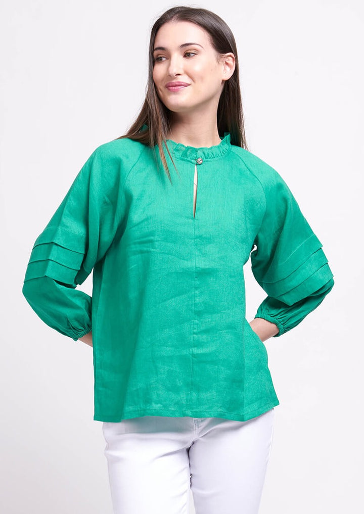 In The Fold Top - Vivid Green Size 10