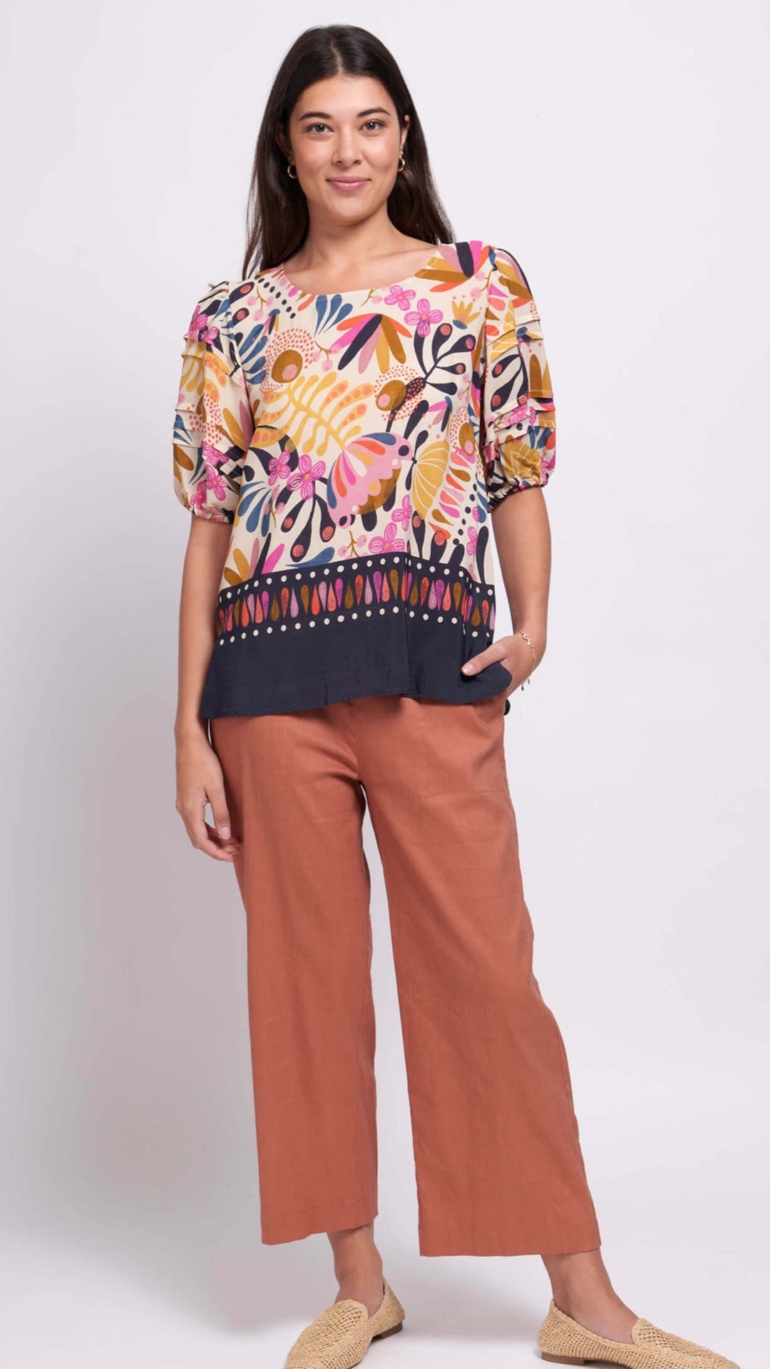 The Good Life Pant - Natural/Toffee