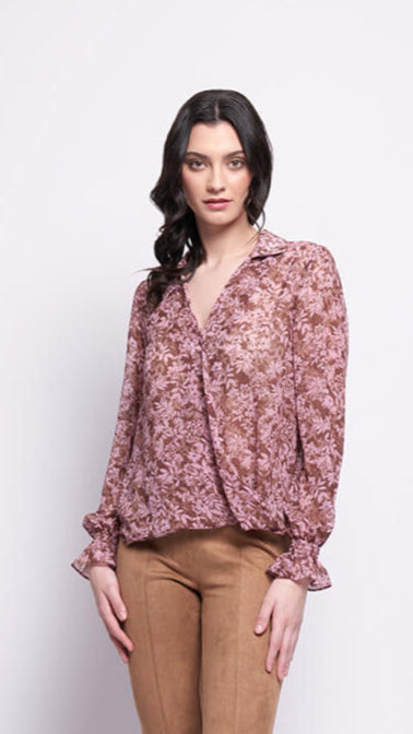 Gala Twist Blouse - Enchanting Pink Size 12