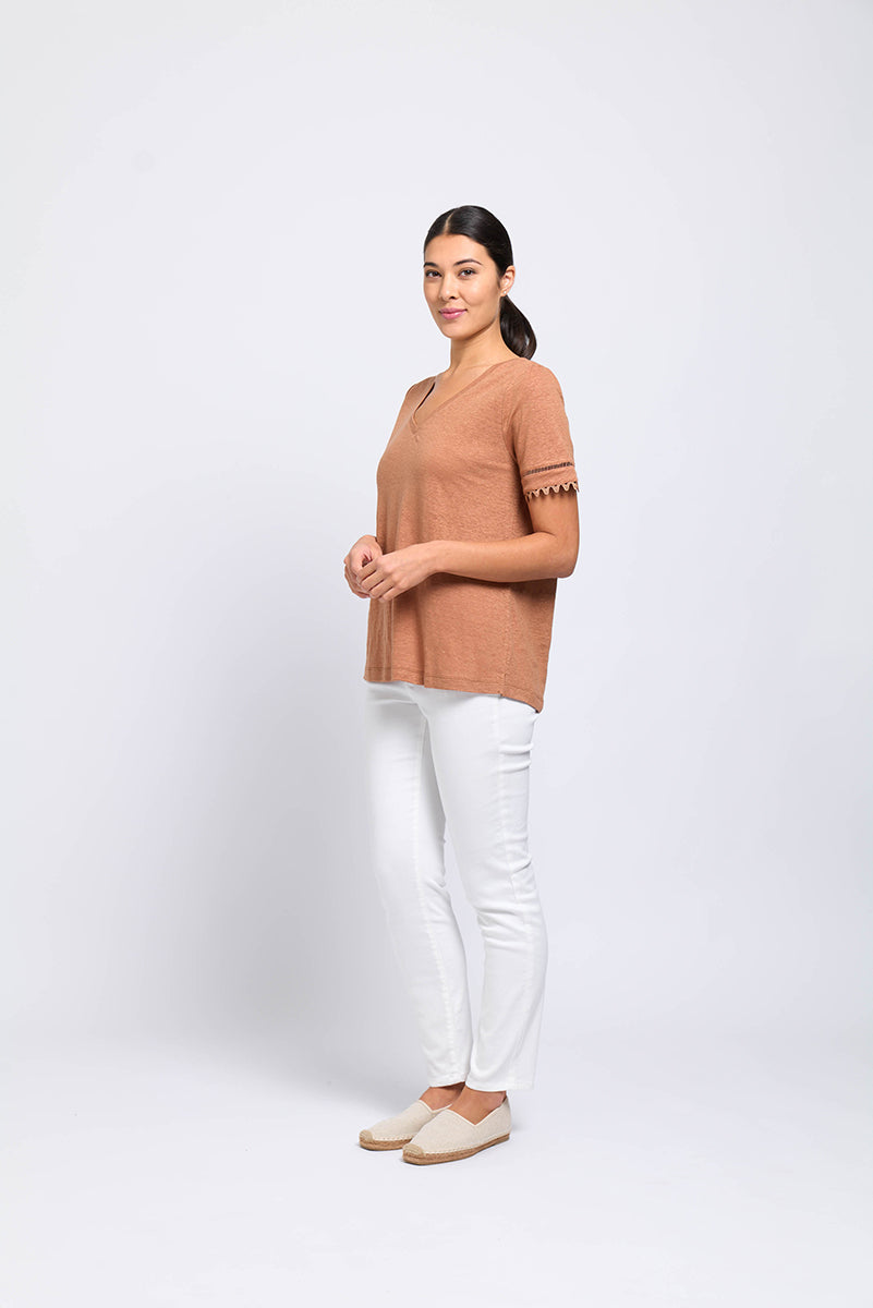 All The Trimmings Top - Ginger Size 12