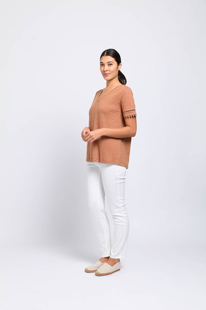 All The Trimmings Top - Ginger Size 12