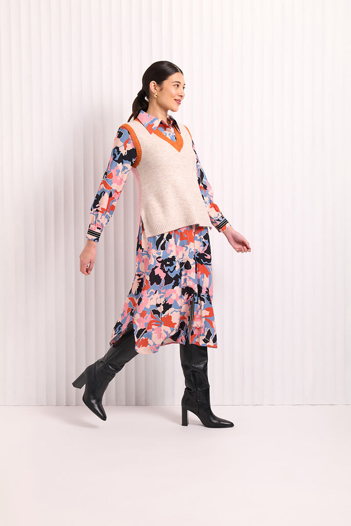 On The Shirt Dress - Neopolitan