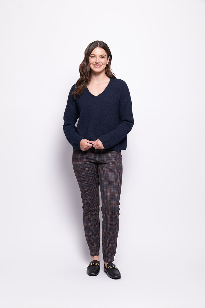 Go To Print Pant- Check in