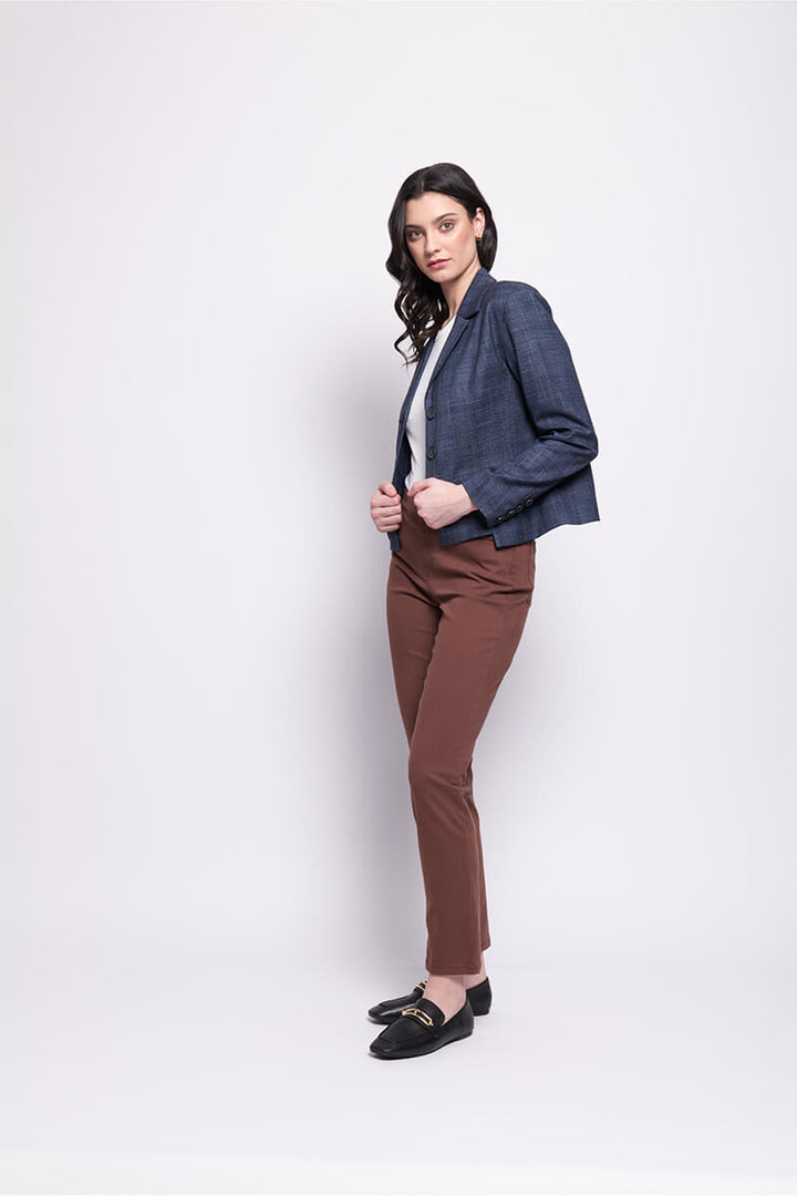 Match Maker Jacket - Dark Blue Check