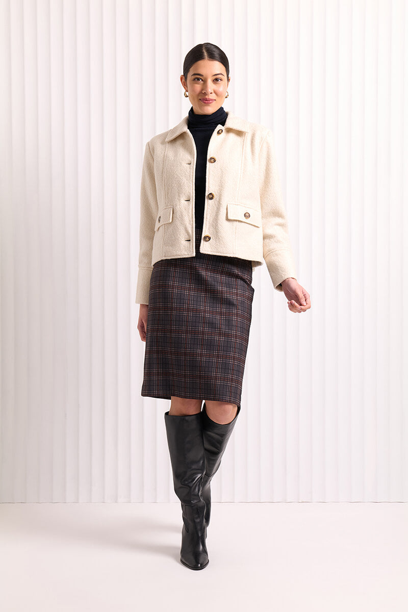 Go To Print Skirt - Check in