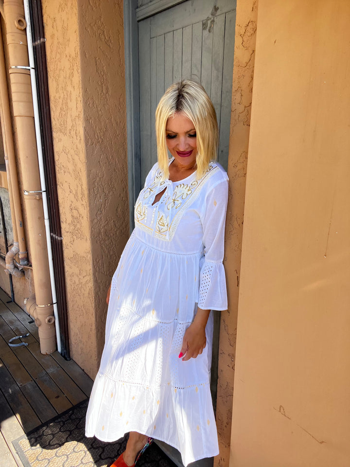 Hana Dress - Gold Thread Size S