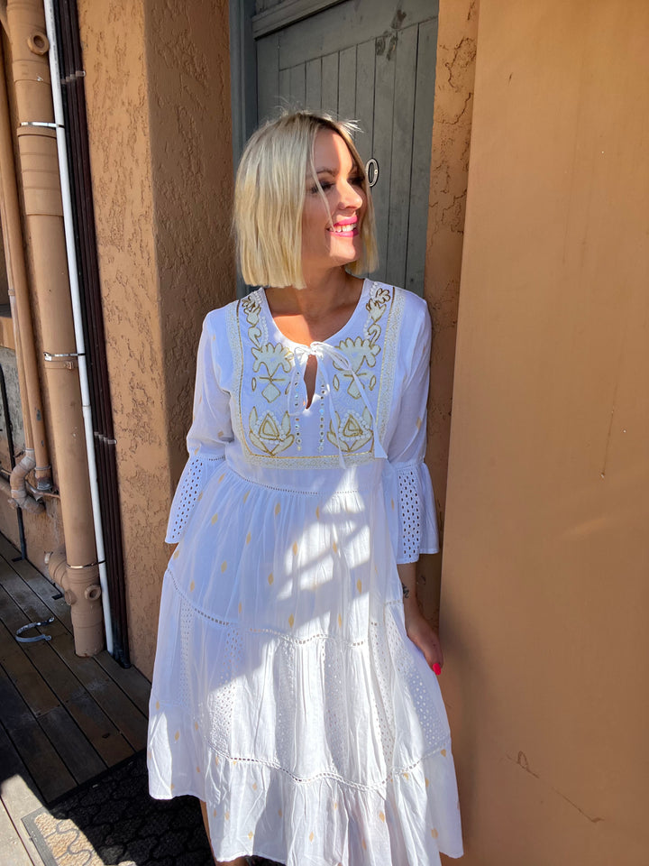 Hana Dress - Gold Thread Size S