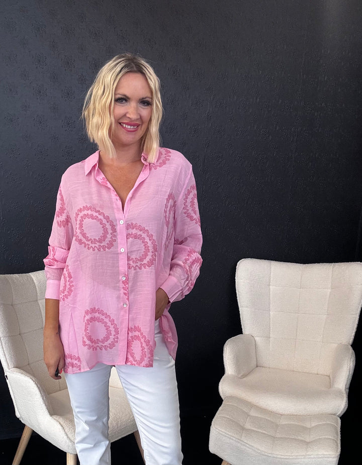 Zig Zag Shirt Pink Size 10