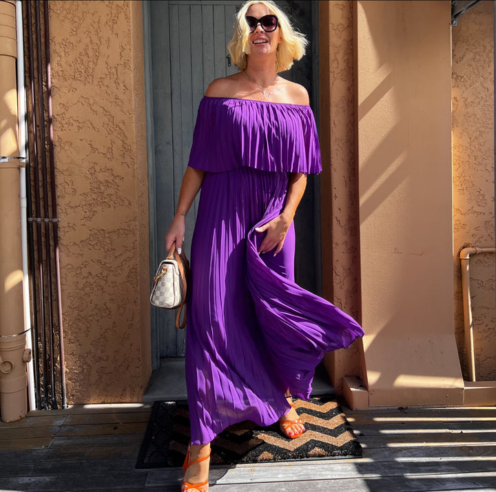 Hero Chiffon  Pleat Dress 242926 Size 10