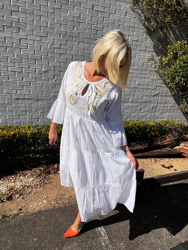 Hana Dress - Gold Thread Size S