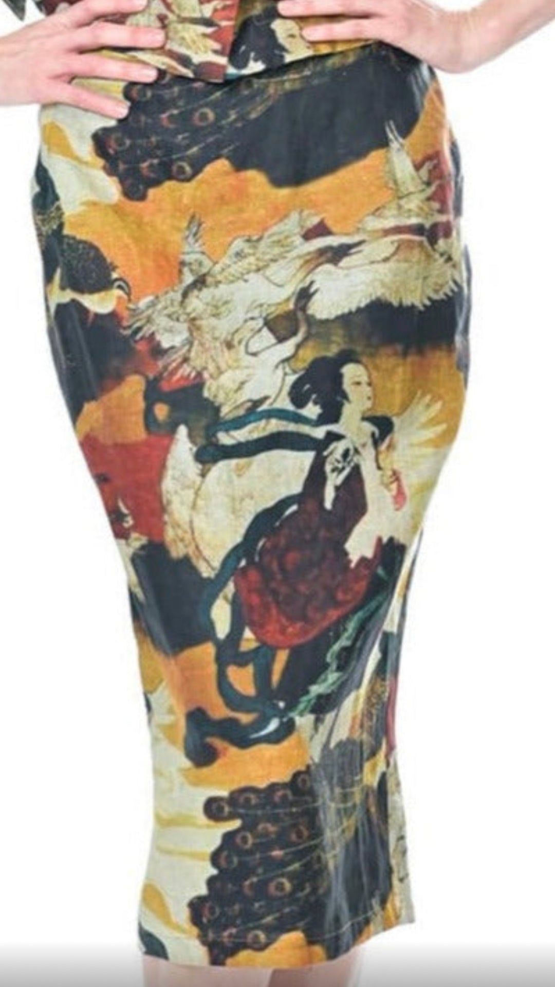 Geisha and Swans Madmen Skirt Size 8/10