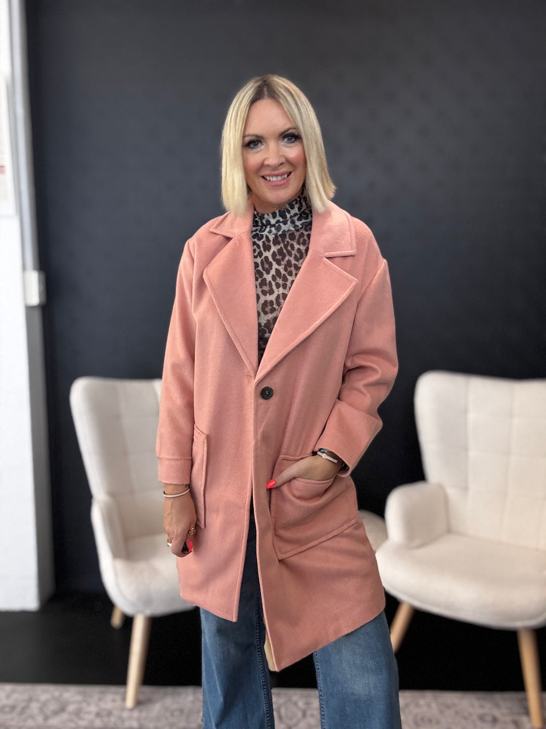 Polly Coat - Pink Salt