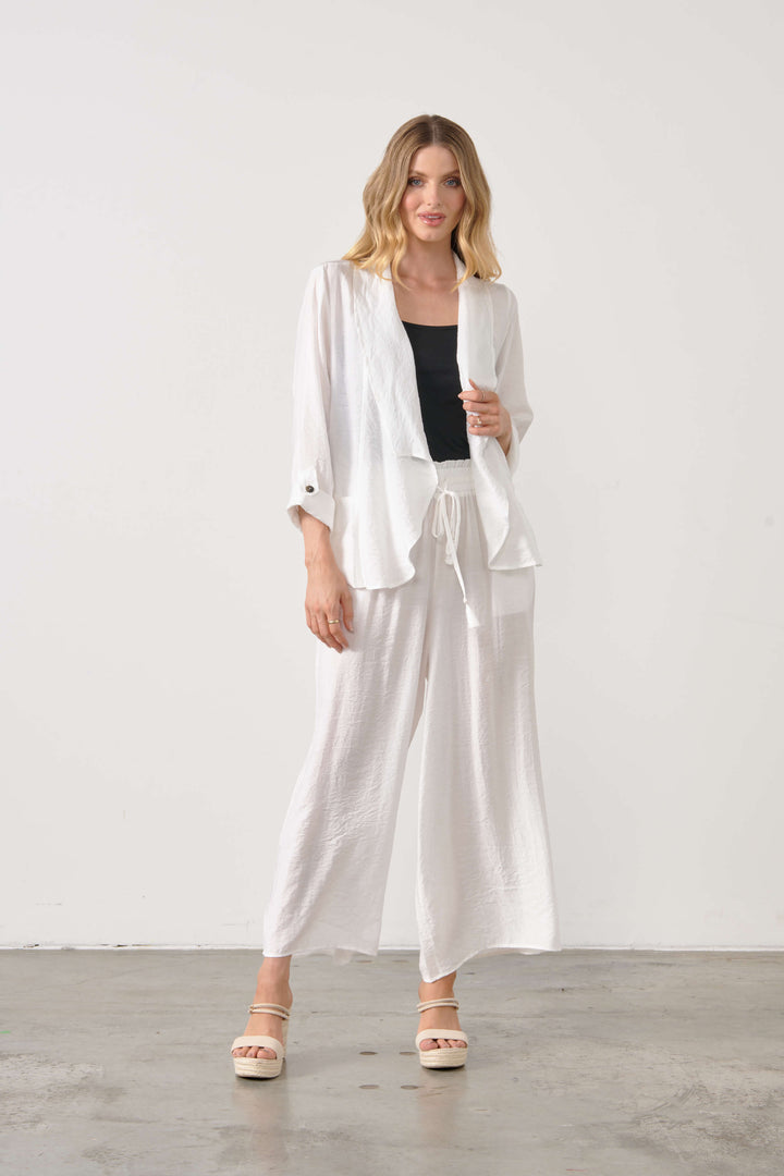 Back Feature Jacket -  Milk White Size 18