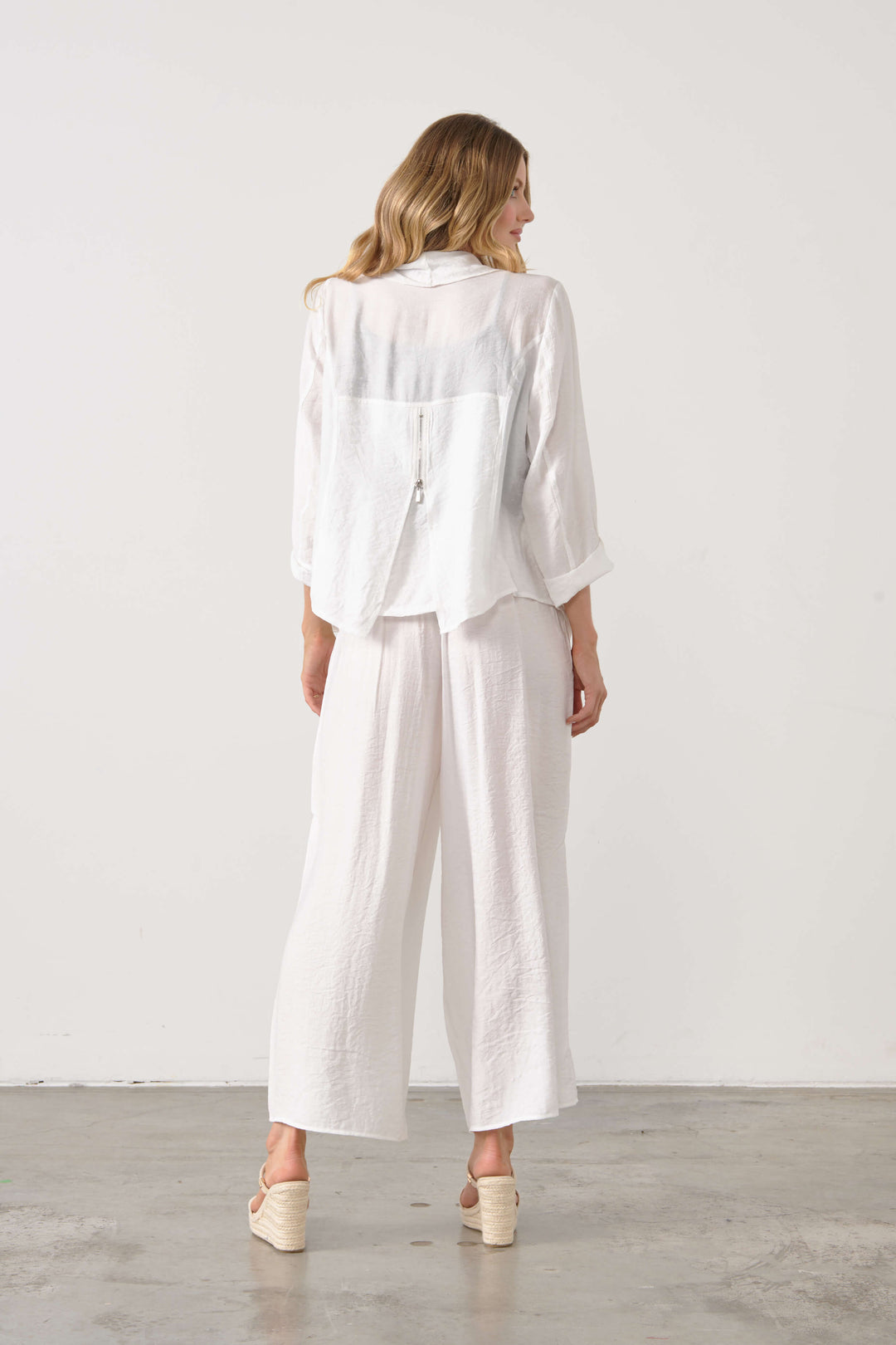 Back Feature Jacket -  Milk White Size 18