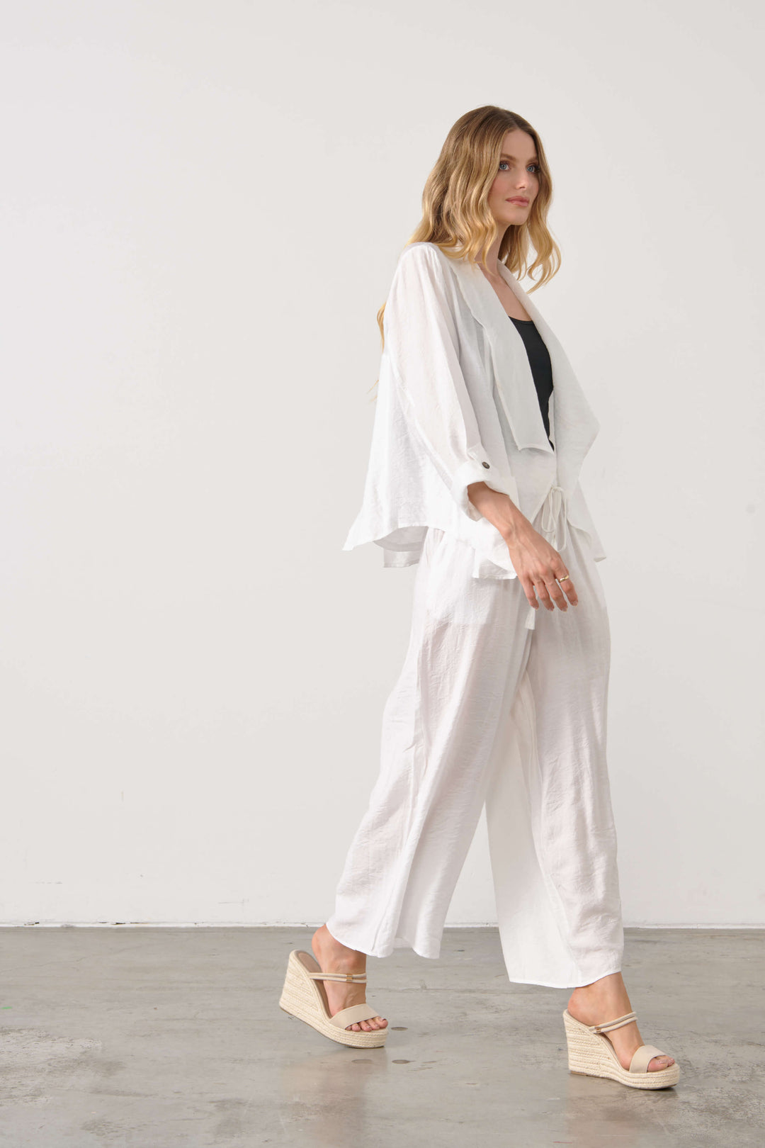 Back Feature Jacket -  Milk White Size 18