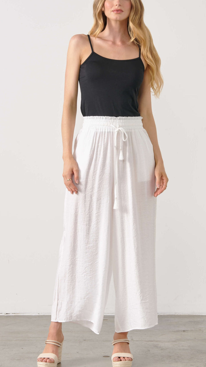 Wide Leg Pant - Milk White