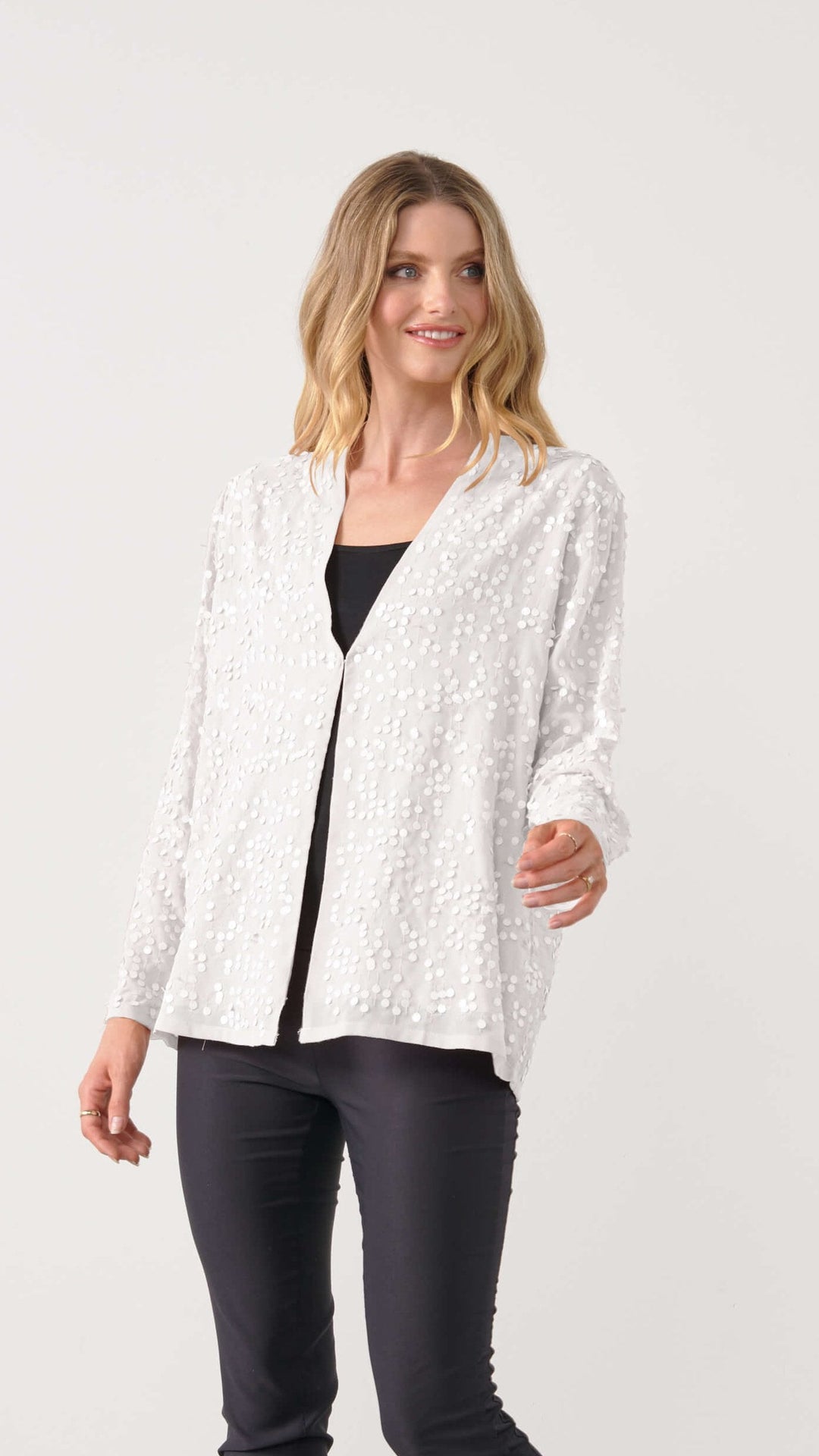 Special Sequin Jacket - Milk White