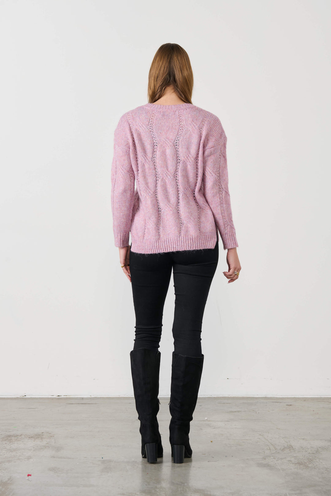 Super Soft Cable Jumper - Pink