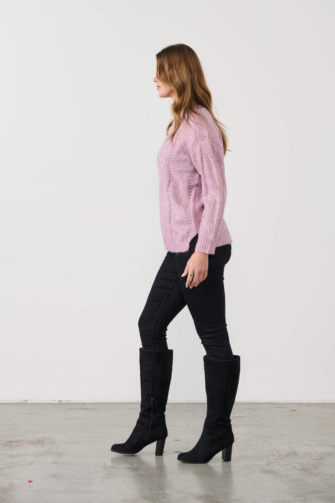 Super Soft Cable Jumper - Pink