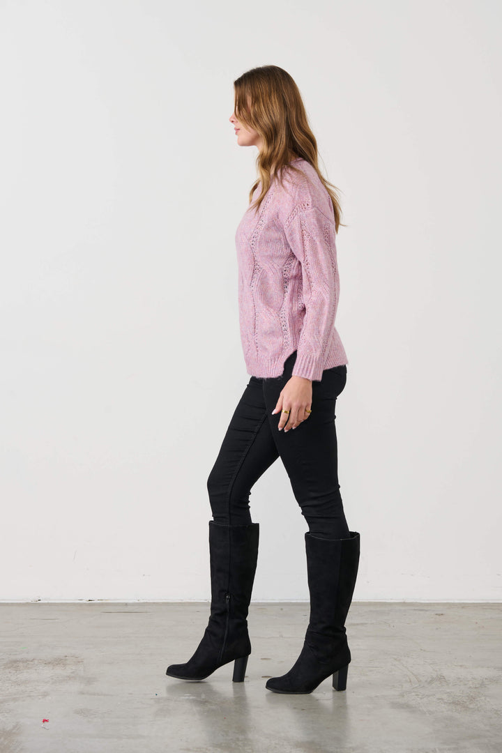 Super Soft Cable Jumper - Pink