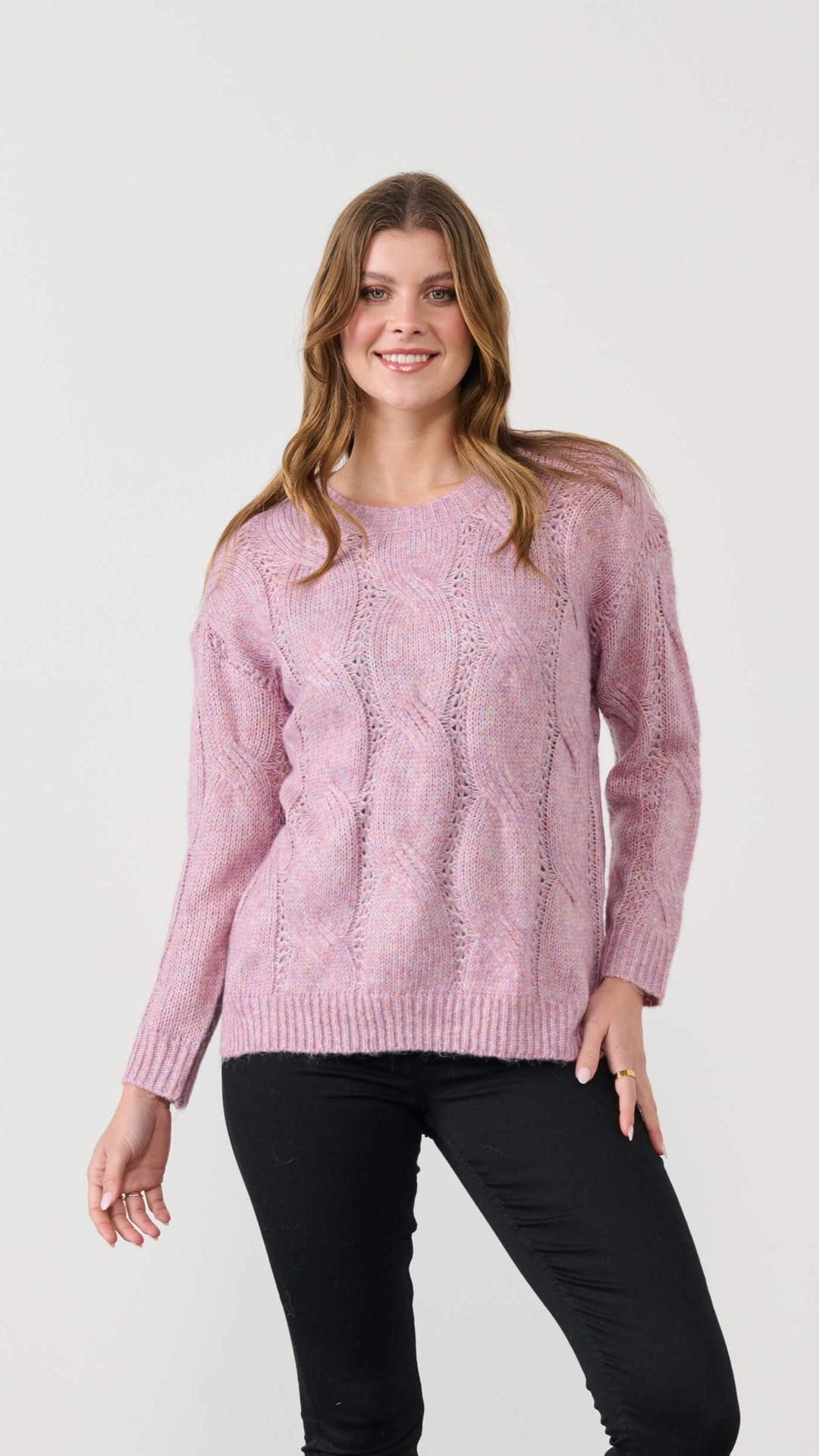 Super Soft Cable Jumper - Pink
