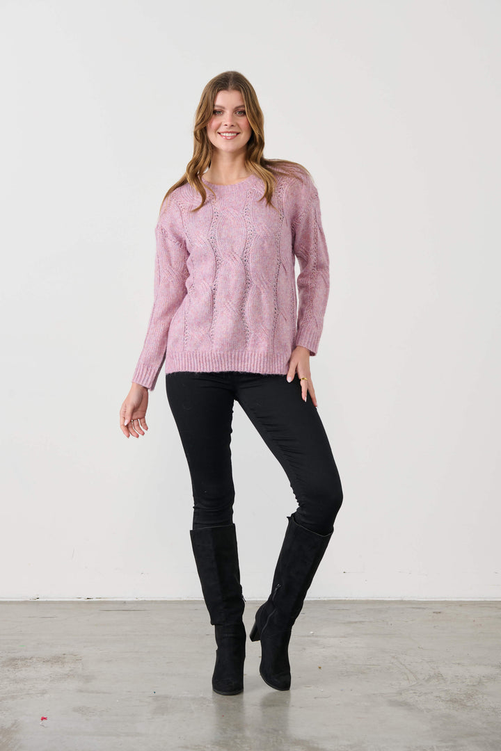 Super Soft Cable Jumper - Pink