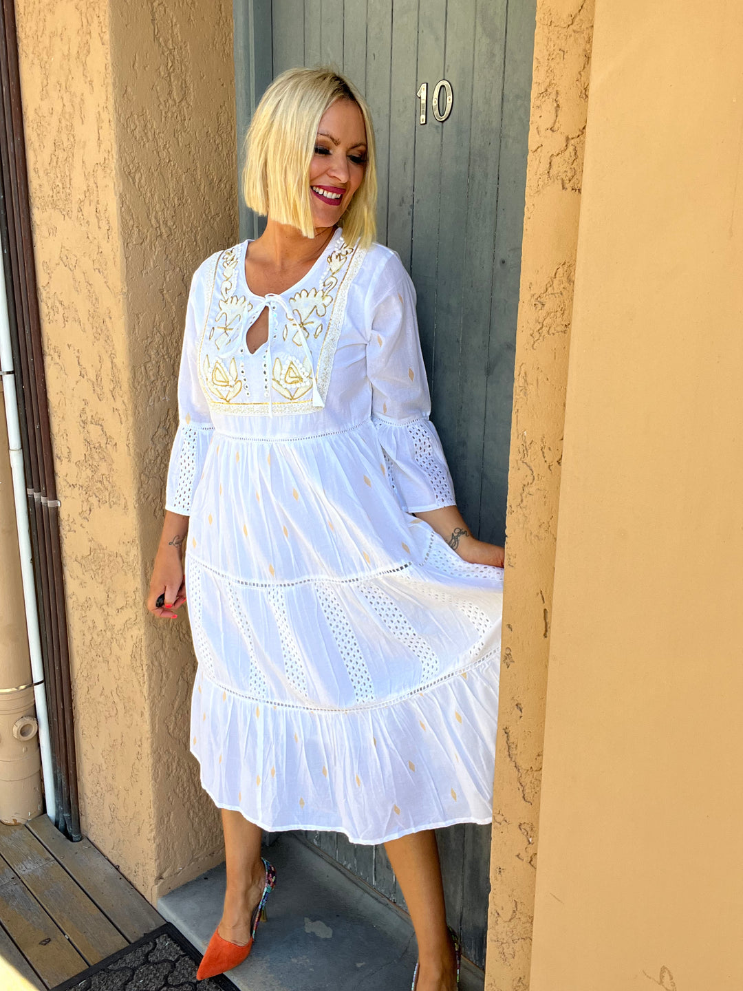 Hana Dress - Gold Thread Size S