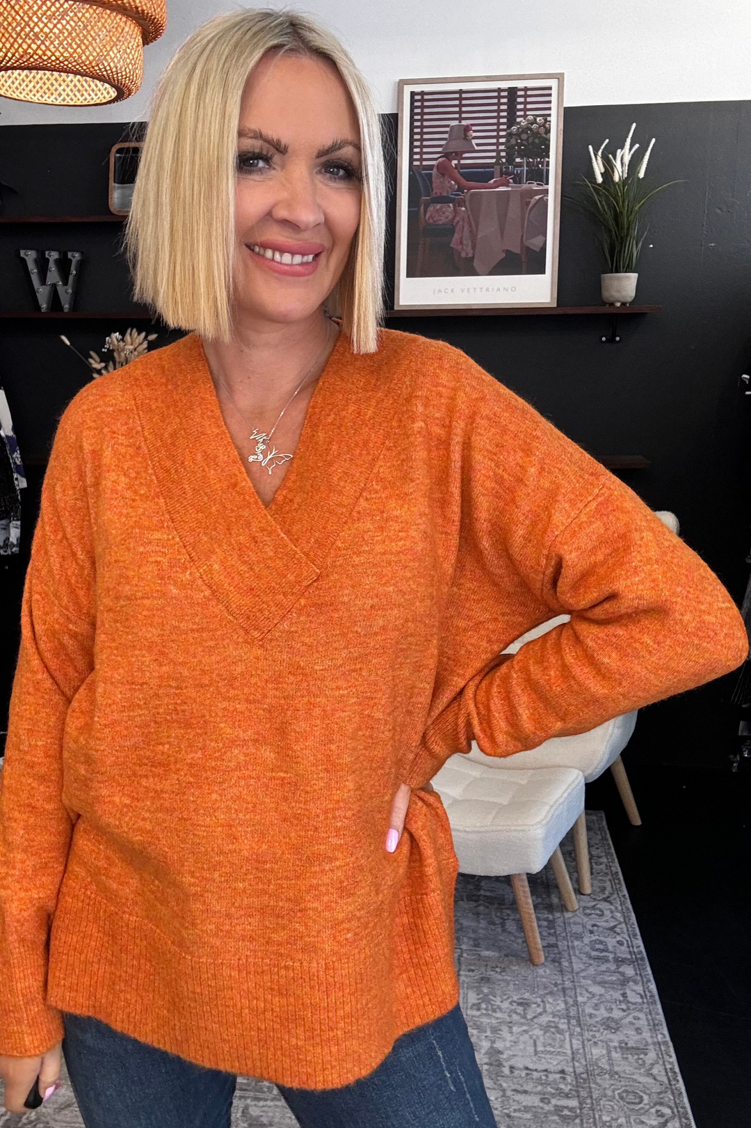 Come Together Sweater - Tangerine Size 10