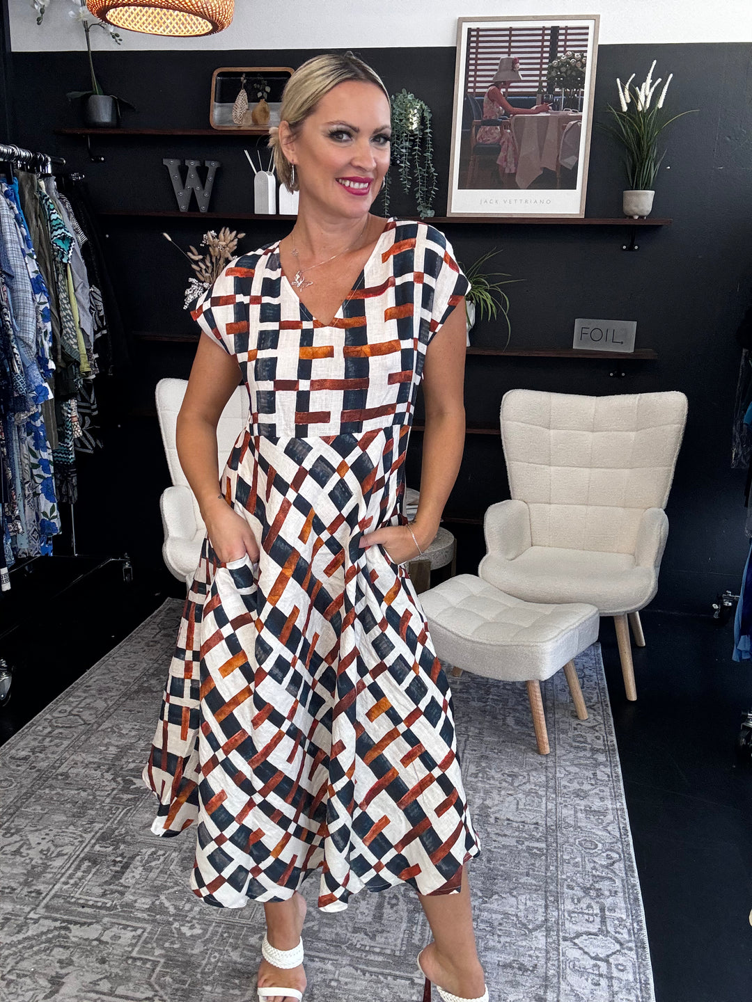 On A High Dress - Off The Grid Print